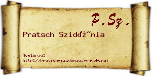 Pratsch Szidónia névjegykártya